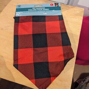 Greenbrier Kennel Club (GKC) NWT Pet Bandana - Red Check Sz L